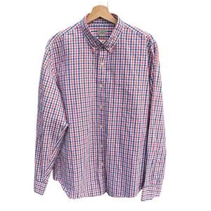 J.Crew Men's XL Long Sleeve Check Button-Down Shirt Red/Blue Casual